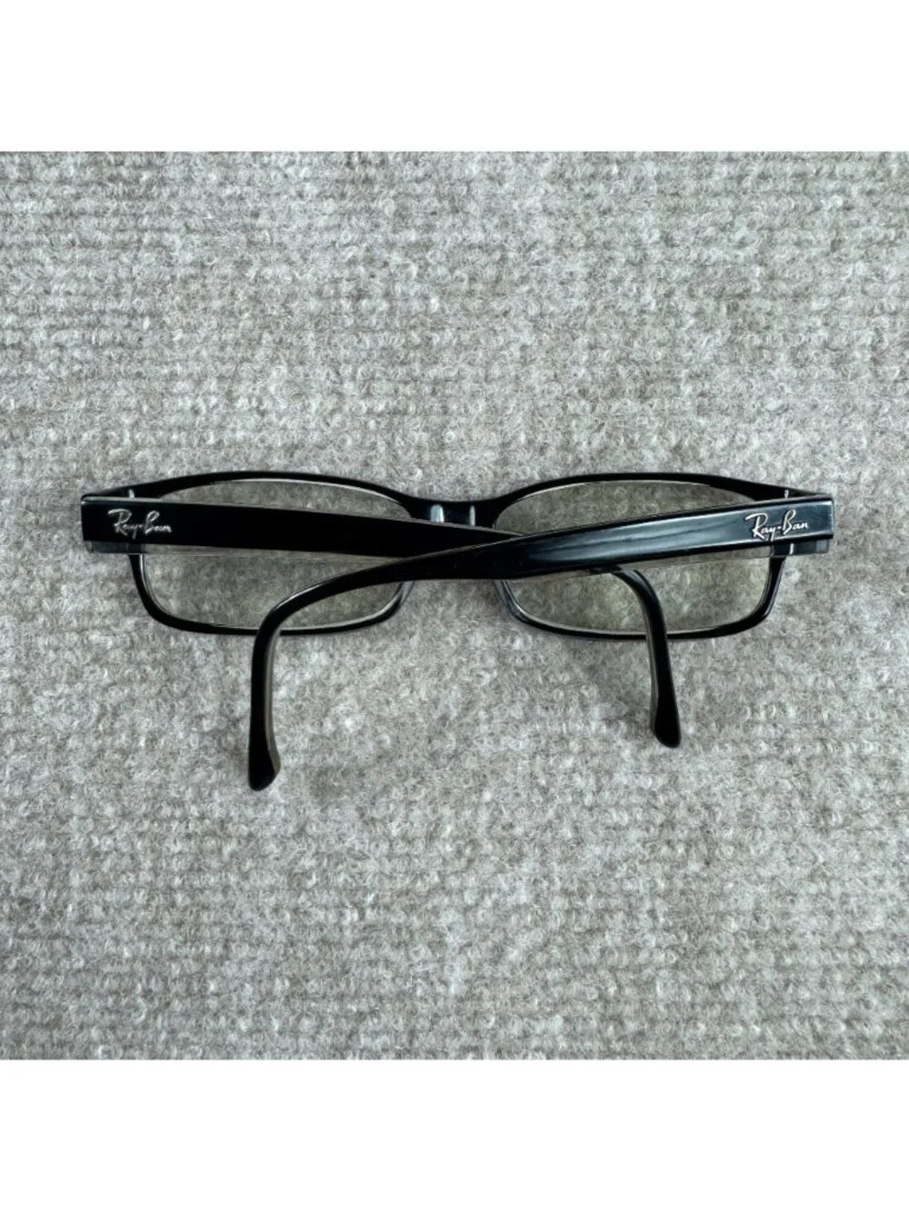 Ray Ban RB5114 Optics 2034 54-16 Rectangular Eyeglass Frames Black Clear Y2K